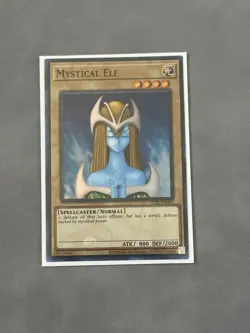 YUGIOH - MYSTICAL ELF - SUPER RARE - LOB-062 UNLIMITED - Image 1