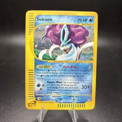 Rising Phoenix Pokemon - Suicune H25/H32 Aquapolis Holo NM -j - Image 1