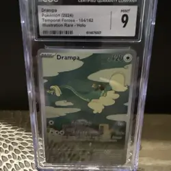 Pokemon Drampa #184 CGC 9 Mint Graded Slab - Temporal Forces 184/162 Butterfree - Image 1