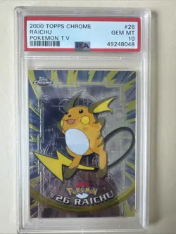 Raichu Pokemon Topps TV Animation #26 PSA 10 - Image 1
