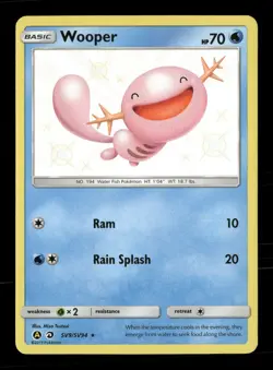 Wooper Hidden Fates Shiny Vault SV9/SV94 Pokemon Holo Near Mint Misa Tsutsui - Image 1