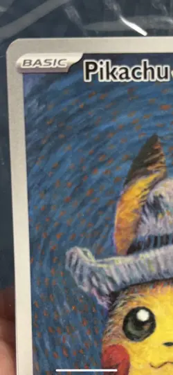 Pokemon Pikachu With Grey Felt Hat Van Gogh Promo SVP 085 2023 NM - NEW SEALED - Image 4