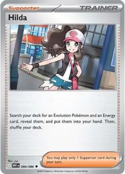 1x Hilda 084/086 - REVERSE HOLO - SV: White Flare - Pokemon TCG - NM - Image 1