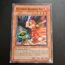 1996 Yugioh Card Ultimate Baseball Kid Fire 1st Edition SD3-EN009 - Image 1