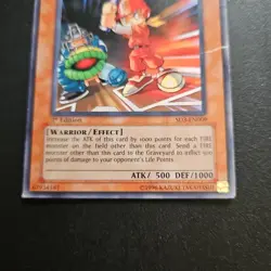 1996 Yugioh Card Ultimate Baseball Kid Fire 1st Edition SD3-EN009 - Image 3