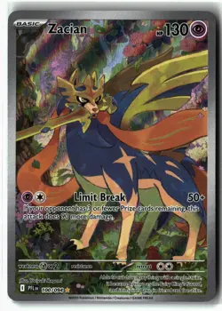 Zacian ⭐ 100/094 Holo Illustration Rare Phantasmal Flames 2025 Pokemon NM - Image 1