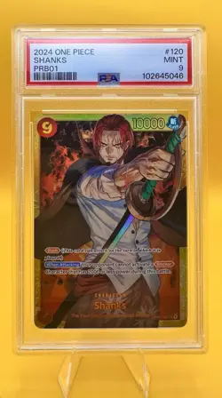 Shanks OP01-120 Romance Dawn Foil PSA 9 - One Piece Slab - Image 1