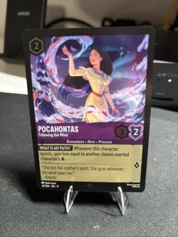 Disney Lorcana-Winterspell-Pocahontas-Following the Wind-#42-Cold Foil-M/NM - Image 1