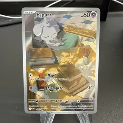 Pokemon TCG Espurr Rare Full Art Holo Card 095/088 English Perfect Order - Image 1