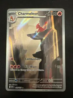 Pokemon Charmeleon 169/165 Scarlet & Violet 151 Rare Card 100 HP Fire Blast - Image 1