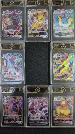 2024 Pokemon Chinese Eeveelutions VMAX 10 PRISTINE 8-Card Complete Set GL15 - Image 1
