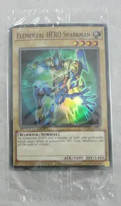 Yu-Gi-Oh! Elemental HERO Sparkman Promo Card OPTP-EN004 Super Rare - Image 1