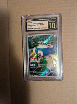 Pokemon Snorlax CGC Pristine 10 Sv2a Card 151 181/165 Japanese 2023 - Image 1