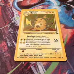 Pokemon TCG Raichu Fossil Holo Rare Card 14/62 Unlimited - Image 2