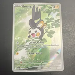 Pokemon Emolga Illustration Rare Holo 112/086 Sv: Black Bolt Basic 70 HP 20 Card - Image 1