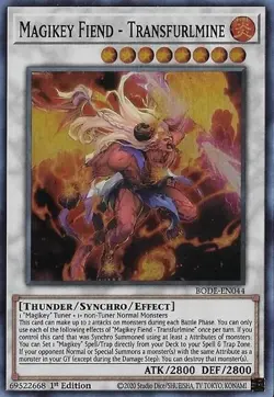 BODE-EN044 Magikey Fiend - Transfurlmine 1st Edition Super Rare NM YuGiOh TCG - Image 1