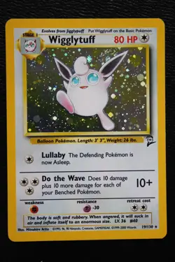 NM Pokemon Wigglytuff Base Set 2 Holo Rare Card 19/130 - Image 1