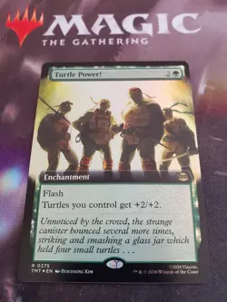 Mtg. Turtle Power! Foil Borderless. Teenage Mutant Ninja Turtles. Pack Fresh - Image 1