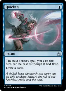 MTG Quicken [Ravnica Remastered] Lightly Played Foil Magic - Image 1