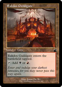 MTG Rakdos Guildgate (Retro Frame) [Ravnica Remastered] Lightly Played Foil Magi - Image 1