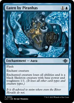 MTG Eaten by Piranhas [The Lost Caverns of Ixalan] Lightly Played Foil Magic - Image 1