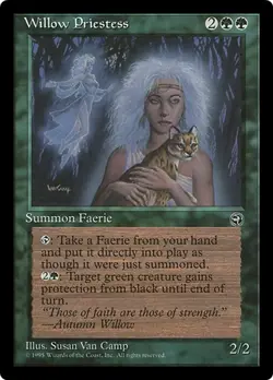 WILLOW PRIESTESS x1 mtg NM Homelands 1 Rare - Image 1