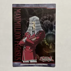 Yugioh Maximillion Pegasus Holo Double Sided Character Artwork Card LDS1 LP - Image 1
