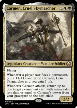 MTG Carmen, Cruel Skymarcher [The Lost Caverns of Ixalan Commander] Foil Near Mi - Image 1