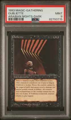 Oubliette (Dark) - Arabian Nights - MTG - Mint- PSA 9. POP 18. MTG in Store - Image 1