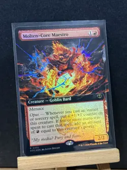 SHIPS TODAY Molten-Core Maestro Extended Art Foil 335 Secrets of Strixhaven MTG - Image 1