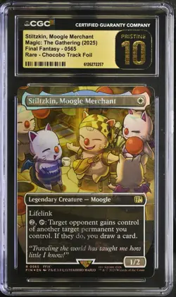 STILTZKIN, MOOGLE MERCHANT Final Fantasy Chocobo Track Foil CGC Pristine 10 MTG - Image 1