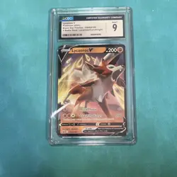 CGC 9 Lycanroc V Black Star Promo SWSH199 Basic Wolf 200 HP 2022 Pokemon Card - Image 1