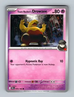 Team Rocket's Drowzee 079/182 Common - Pokemon SV10: Destined Rivals NM - Image 1
