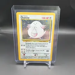 Chansey - 3/130 - Pokemon Vintage Base Set 2 Holo Rare Card WOTC NM -j - Image 1
