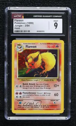 Flareon Holo Pokemon Jungle CGC 9 Mint 1999 - Image 1