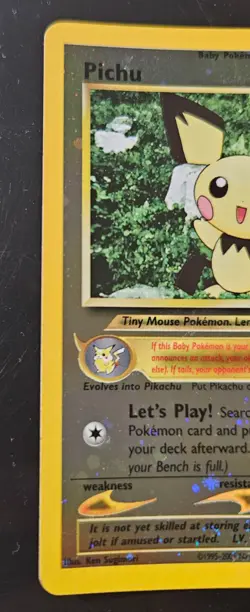 Pokemon Card - TCG Reverse Holo Promo Card Pichu #35 (M/NM) - Image 2