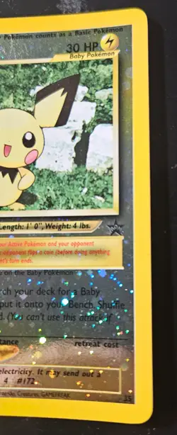 Pokemon Card - TCG Reverse Holo Promo Card Pichu #35 (M/NM) - Image 3