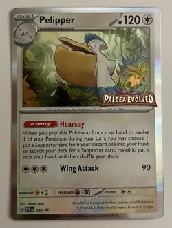 Pelipper SVP022 Pokemon TCG SV Paldea Evolved Prerelease Promo LP - Image 1