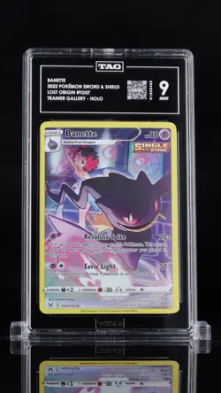 2022 Pokemon Banette TG07/TG30 Ultra Rare Full Art Holo Lost Origin TAG 9 - Image 1