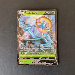 Pokemon Dhelmise V 009/202 Swsh01: Sword & Shield Ultra Rare Holo 220HP English - Image 1