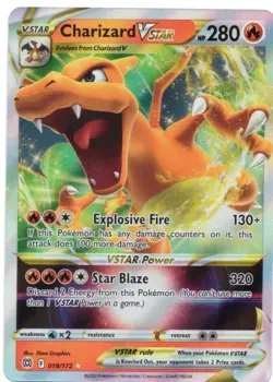 Charizard VSTAR 018/172 Brilliant Stars Pokemon 2022 Card NM - Image 1