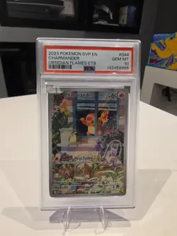 2023 POKEMON SVP EN-SV BLACK STAR PROMO 44 CHARMANDER OBSIDIAN FLAMES ETB PSA 10 - Image 1