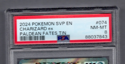 PSA 8 NEAR MINT Charizard ex 074 BLACK STAR PROMO PALDEAN FATES Pokemon Card - Image 3