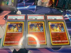 2020 Pokemon SWSH Charizard Rev Foil #025 PSA 9 X3 Vivid Voltage Sequential 9s - Image 1