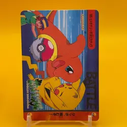Charmander Pikachu BANDAI Pokemon anime Collection carddass Nintendo Japan F/S a - Image 2