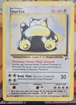 Snorlax 30/130 Non-Holo Pokemon Base Set 2 LP - Image 2
