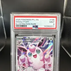 2025 Pokemon Phantasmal Flames Wigglytuff #105 IR EN Graded PSA 9 - Image 2