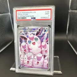 2025 Pokemon Phantasmal Flames Wigglytuff #105 IR EN Graded PSA 9 - Image 5