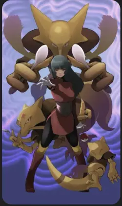 pokemon Laser Engraved 9 Pocket Sabrina Alakazam Binder (Made To Order) - Image 1