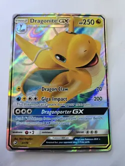 Dragonite GX 37/70 Holo Rare GX Dragon Majesty Pokemon - Image 1